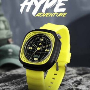 Fastrack Opulence Sun Moon Chronograph Black Dial Black Metal Strap Analog Quartz Watch For Guys